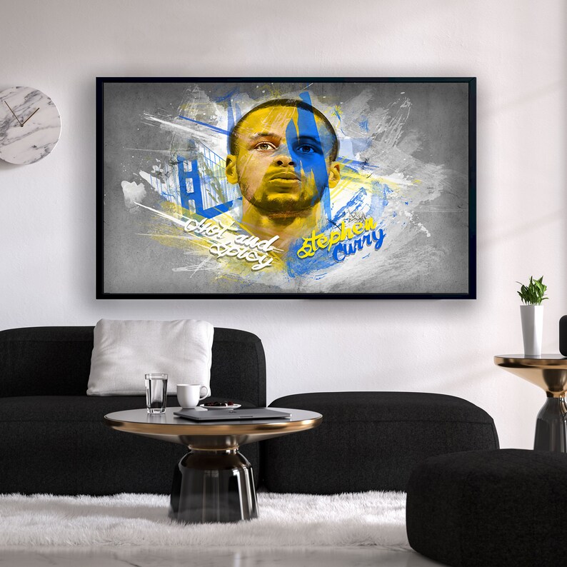 Stephen-Curry-Hot-and-Spicy-Poster-Stephan-Curry-Atwork-Poster-Art-Stephen-Curry-Collage-Wall-Art-NBA-Basketball-Legend-Canvas-Wall-Art-1