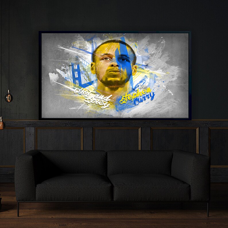 Stephen-Curry-Hot-and-Spicy-Poster-Stephan-Curry-Atwork-Poster-Art-Stephen-Curry-Collage-Wall-Art-NBA-Basketball-Legend-Canvas-Wall-Art-2
