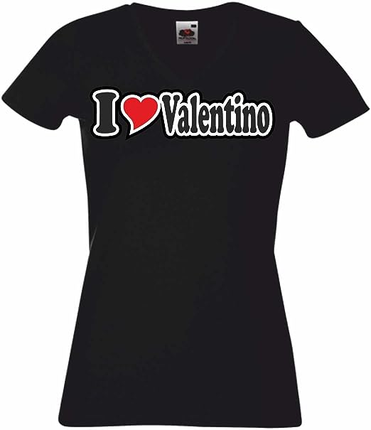Tee-Unisex-T-Shirt-Women-V-Neck-I-Love-Valentino-FTS450 Tee Unisex T-Shirt Women V-Neck I Love Valentino FTS450