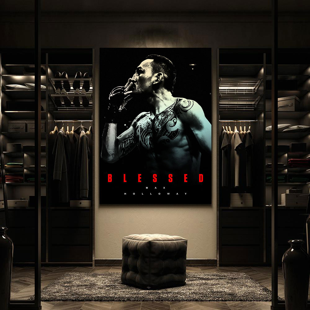 UFC-MMA-Max-Holloway-Canvas-Poster-Prints-Wall-Art-Decor-For-Fan-M1 UFC MMA Max Holloway Canvas Poster Prints - Wall Art Decor For Fan M1