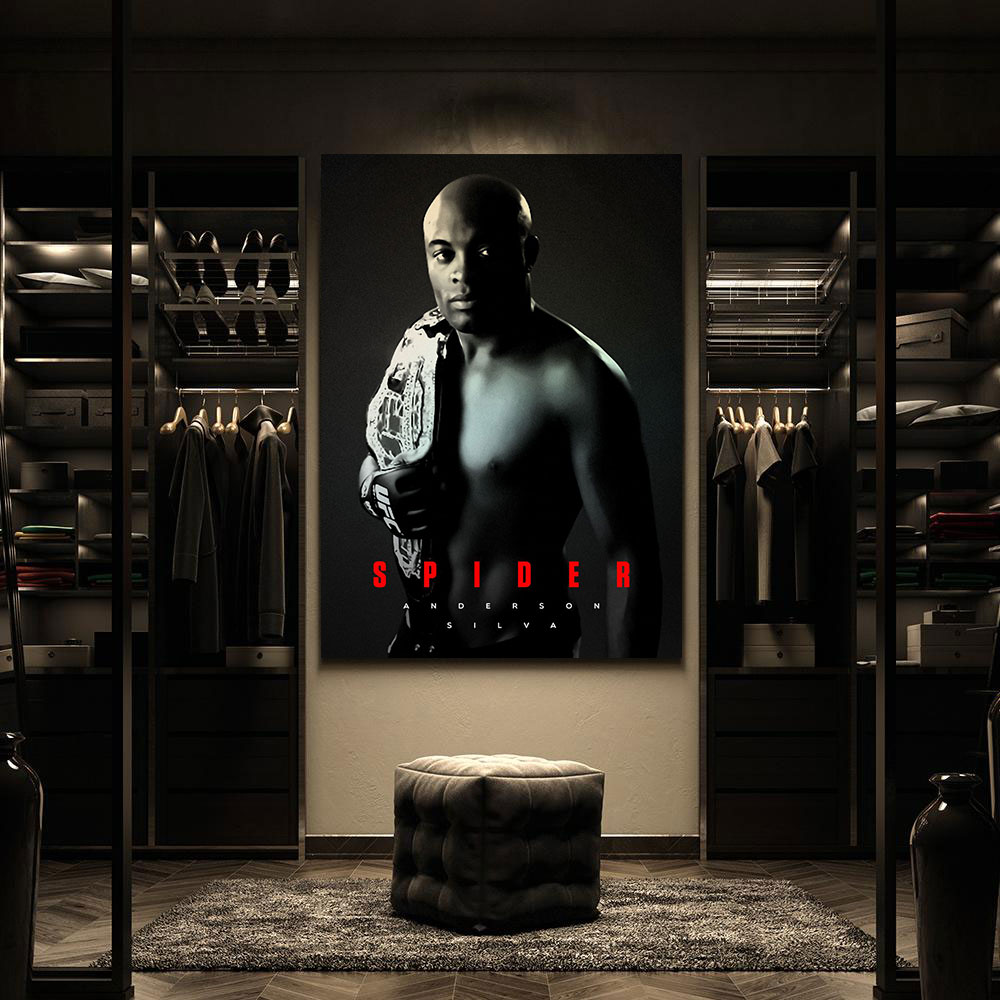 Uf-MMA-Anderson-Silva-Canvas-Poster-Prints-Wall-Art-Decor-For-Fan-M13 Uf MMA Anderson Silva Canvas Poster Prints - Wall Art Decor For Fan M13