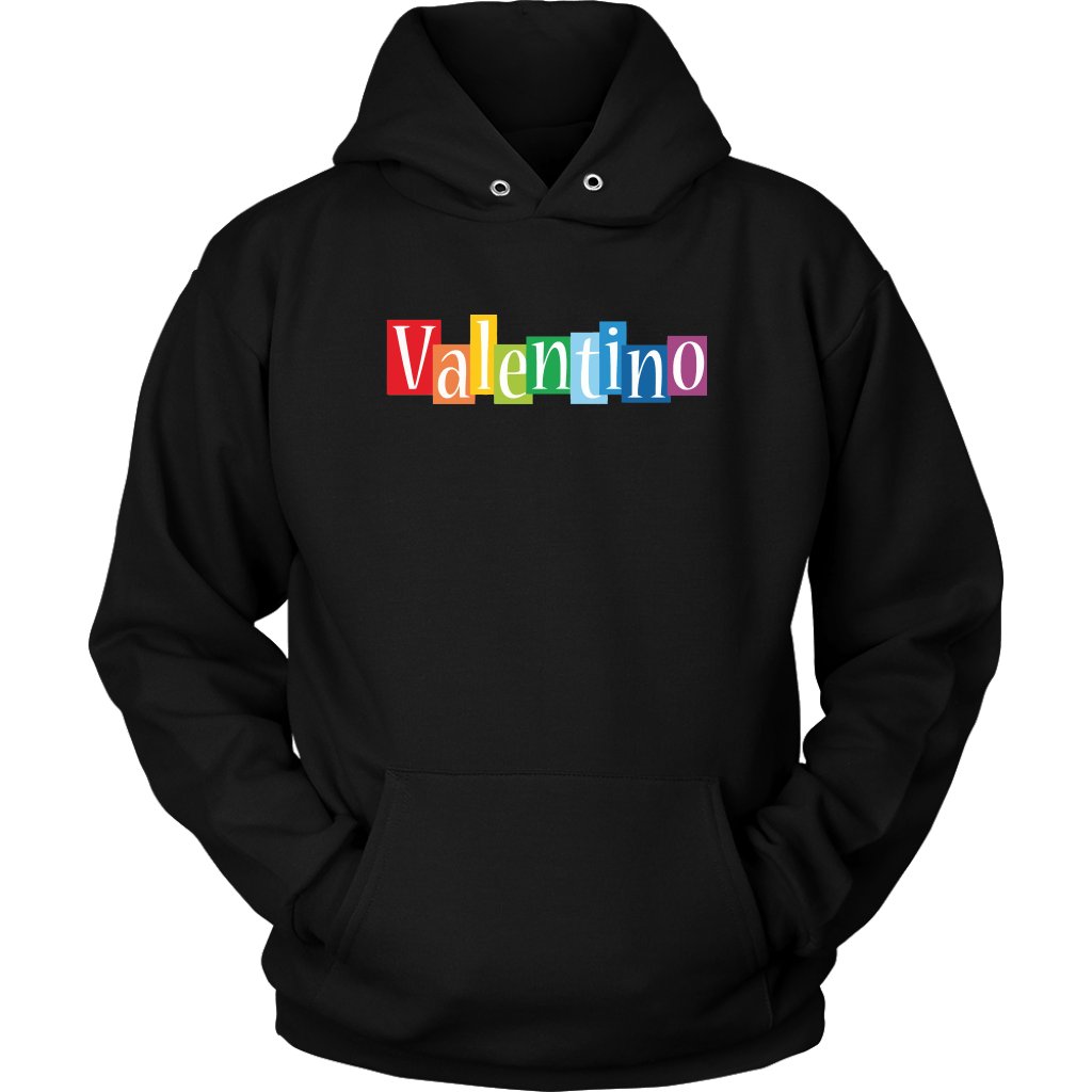 Valentino-Logo-Rainbow-Unisex-Hoodie Valentino Logo Rainbow Unisex Hoodie