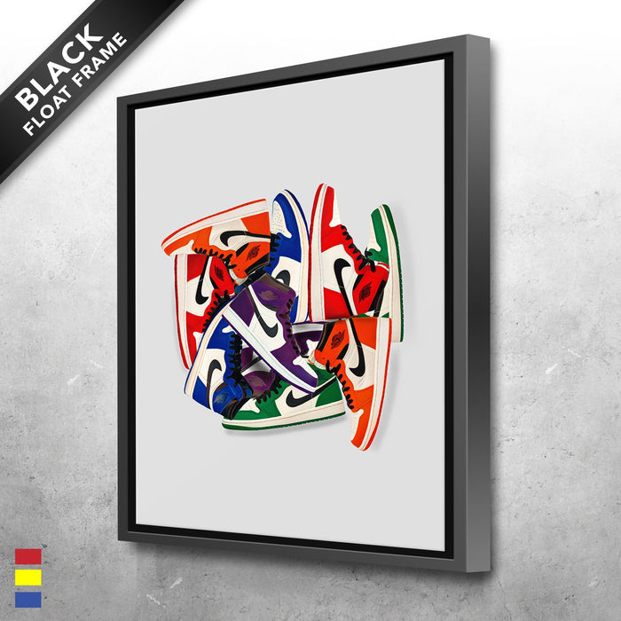 Wheel-of-Retros-Sneaker-Enthusiasts-Dream-Collection-Canvas-Poster-Print-Wall-Art-Decor-1