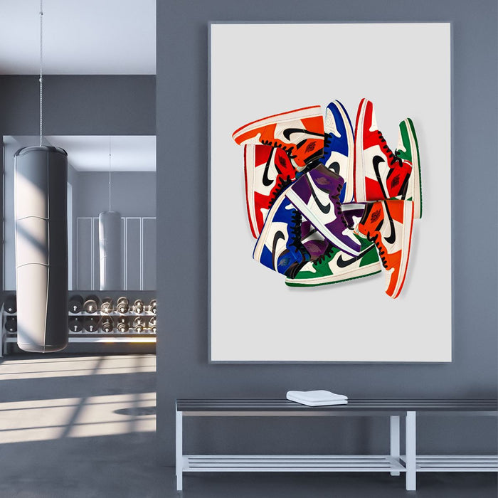 Wheel-of-Retros-Sneaker-Enthusiasts-Dream-Collection-Canvas-Poster-Print-Wall-Art-Decor-2
