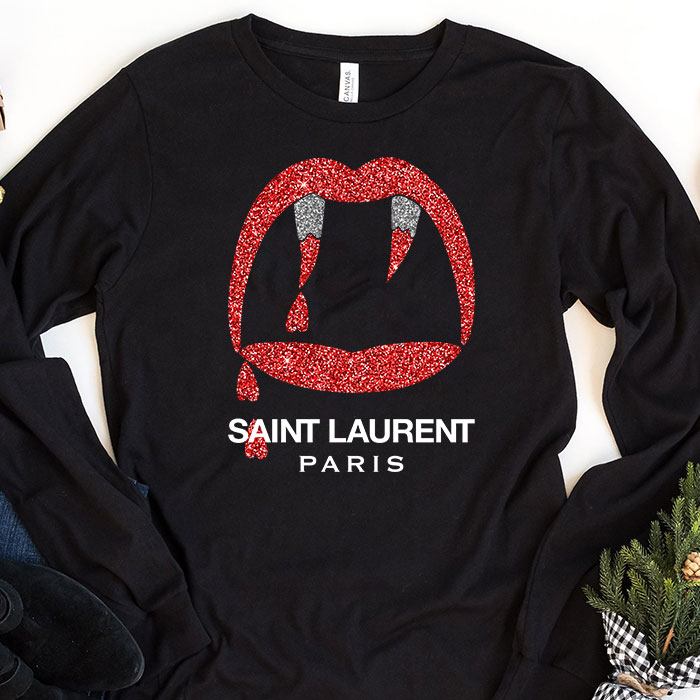 Yves-Saint-Laurent-Fang-Kid-Tee-Unisex-Longsleeve-Tee-LTB2945 Yves Saint Laurent Fang Kid Tee Unisex Longsleeve Tee LTB2945