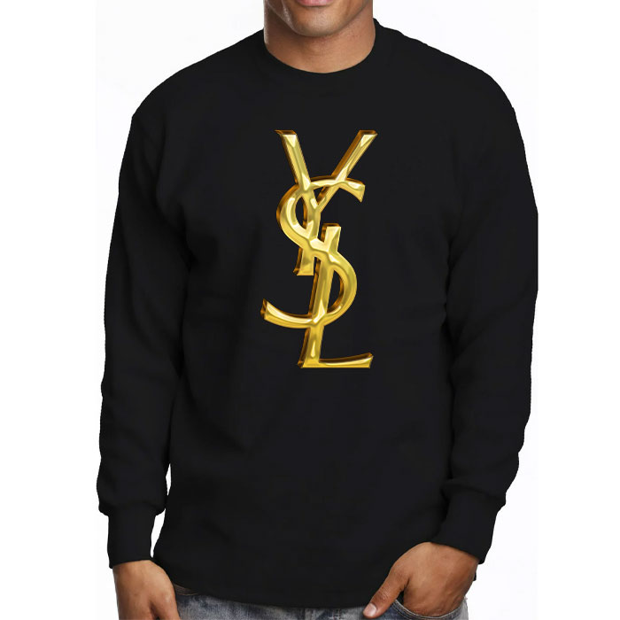 Yves-Saint-Laurent-Gold-Logo-Luxury-Unisex-Kid-Long-Sleeve-Tee-LTB2635-3