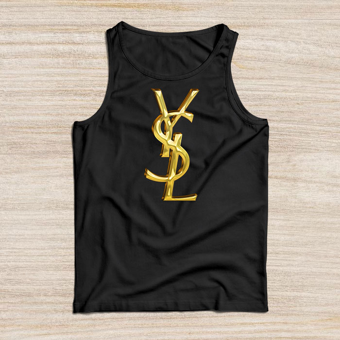 Yves-Saint-Laurent-Gold-Logo-Luxury-Unisex-Tank-Top-TTTB2635 Yves Saint Laurent Gold Logo Luxury Unisex Tank Top TTTB2635