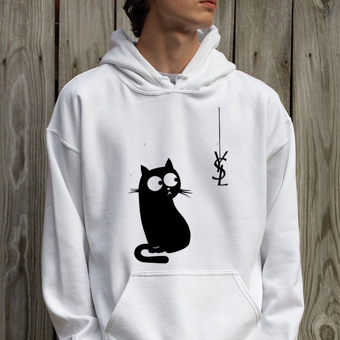 Yves-Saint-Laurent-Logo-Luxury-Black-Kitten-Unisex-Pullover-Hoodie-HTB2136-2