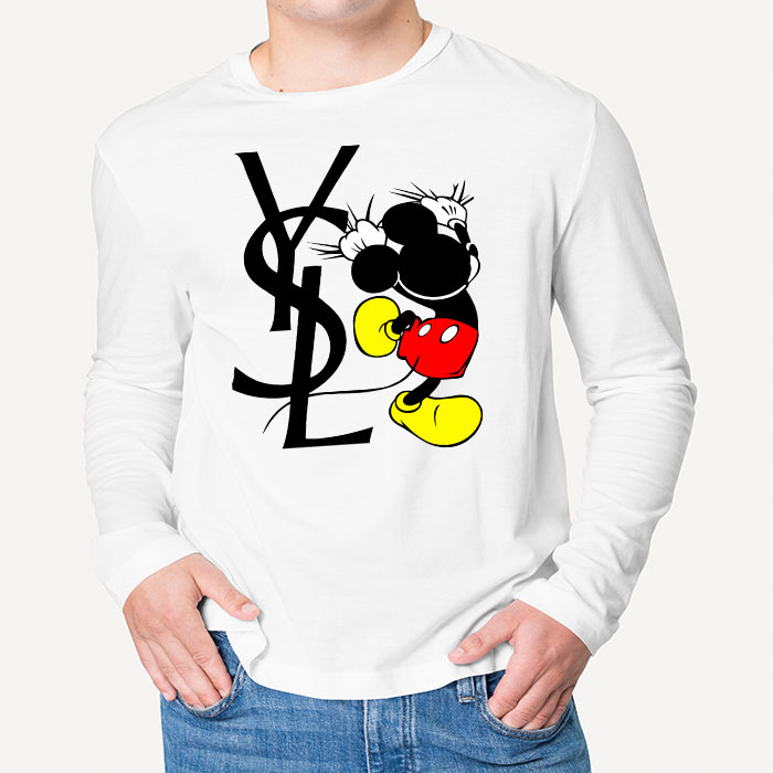 Yves-Saint-Laurent-Logo-Luxury-Mickey-Mouse-Kid-Tee-Unisex-Longsleeve-Tee-LTB2938-3