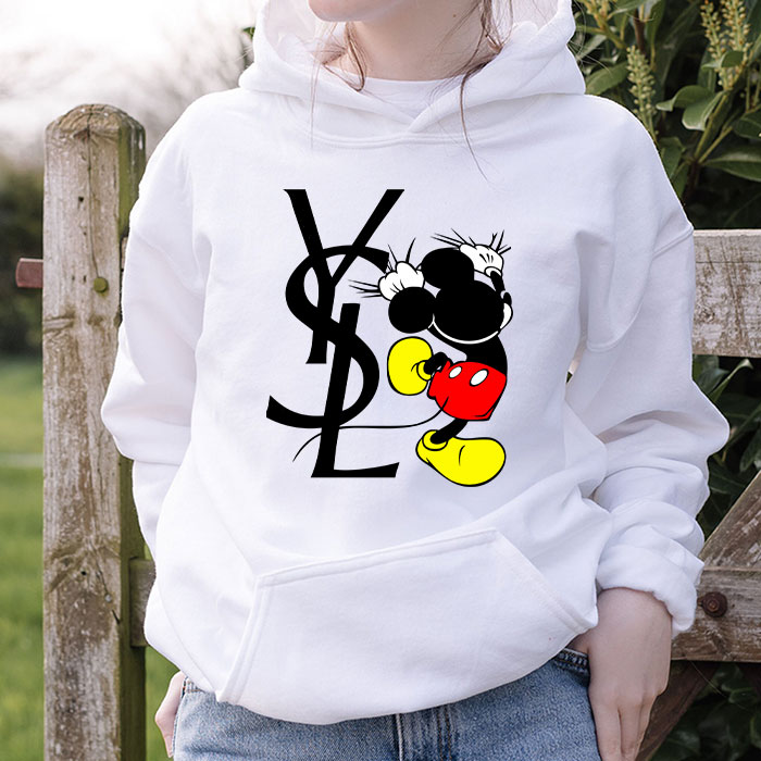 Yves-Saint-Laurent-Logo-Luxury-Mickey-Mouse-Unisex-Pullover-Hoodie-HTB2128-1