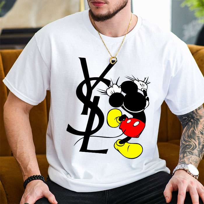 Yves-Saint-Laurent-Logo-Luxury-Mickey-Mouse-Unisex-T-Shirt-TTB2938-2