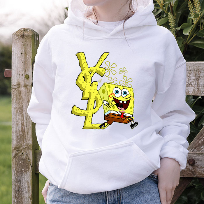 Yves-Saint-Laurent-Logo-Luxury-Spongebob-Unisex-Pullover-Hoodie-HTB2129-1