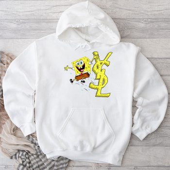 Yves Saint Laurent Logo Luxury Spongebob Unisex Pullover Hoodie HTB2131