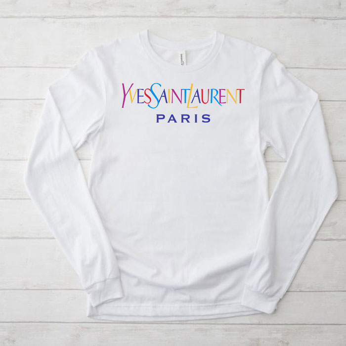 Yves-Saint-Laurent-Logo-Luxury-Unisex-Kid-Long-Sleeve-Tee-LTB2627 Yves Saint Laurent Logo Luxury Unisex & Kid Long Sleeve Tee LTB2627