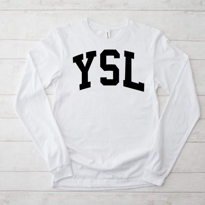 Yves-Saint-Laurent-Logo-Luxury-Unisex-Kid-Long-Sleeve-Tee-LTB2632 Yves Saint Laurent Logo Luxury Unisex & Kid Long Sleeve Tee LTB2632