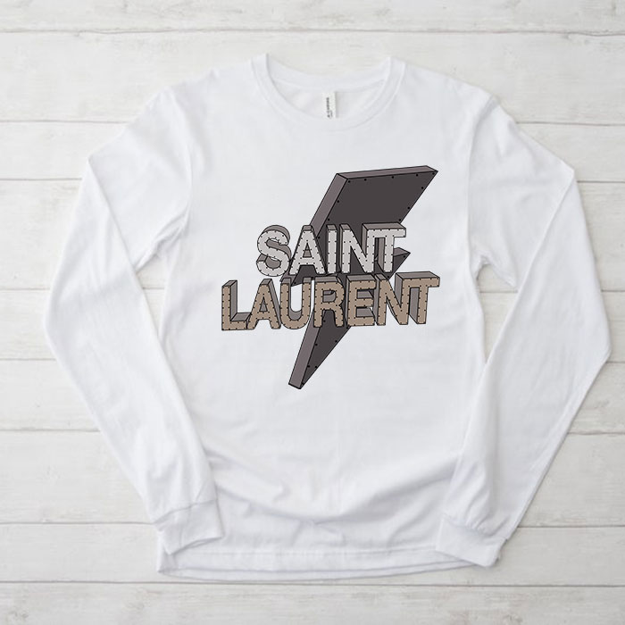 Yves-Saint-Laurent-Logo-Luxury-Unisex-Kid-Long-Sleeve-Tee-LTB2634 Yves Saint Laurent Logo Luxury Unisex & Kid Long Sleeve Tee LTB2634