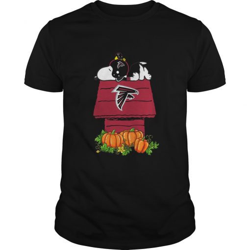 Atlanta-Falcons-Snoopy-Pumpkin-House-Unisex-T-Shirt-Kid-T-Shirt-LTS517 Atlanta Falcons Snoopy Pumpkin House Unisex T-Shirt Kid T-Shirt LTS517