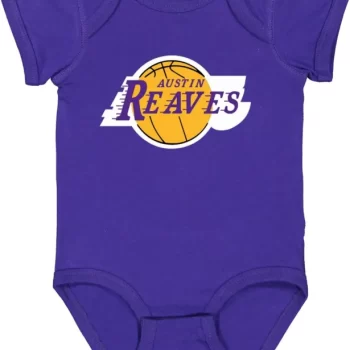 Baby Onesie Austin Reaves Los Angeles La Lakers Logo Creeper Romper