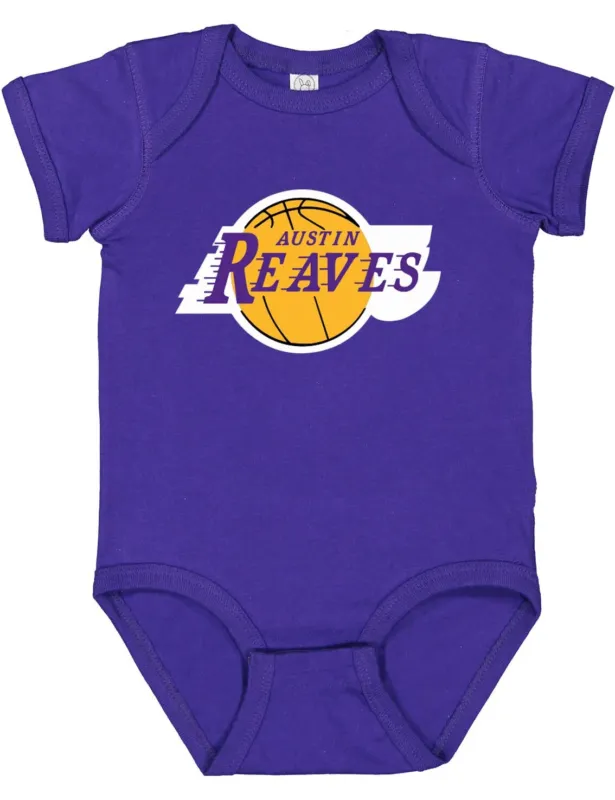 Baby-Onesie-Austin-Reaves-Los-Angeles-La-Lakers-Logo-Creeper-Romper Baby Onesie Austin Reaves Los Angeles La Lakers Logo Creeper Romper