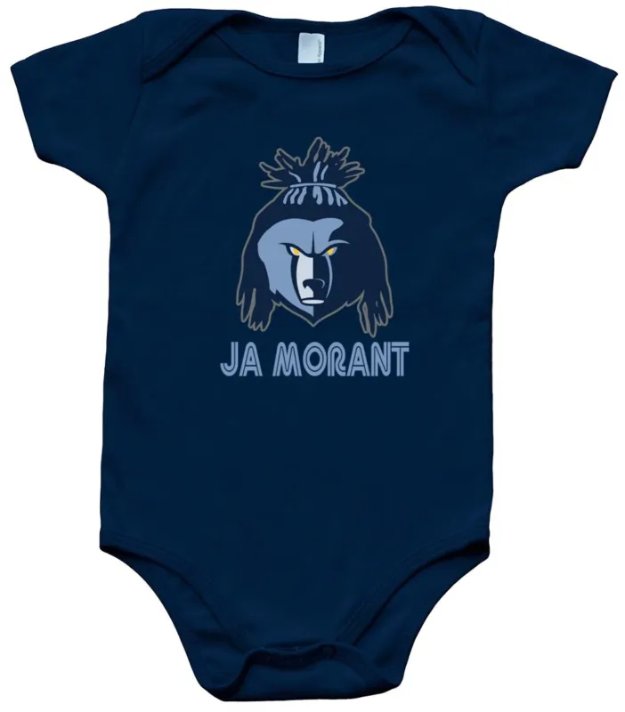 Baby-Onesie-Ja-Morant-Memphis-Grizzlies-Hair-Up-Creeper-Romper Baby Onesie Ja Morant Memphis Grizzlies Hair Up Creeper Romper