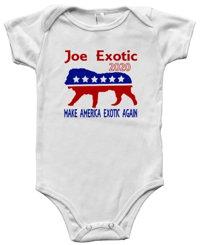 Baby-Onesie-Joe-Exotic-The-Tiger-King-President-2020-Make-America-Exotic-Creeper-Romper Baby Onesie Joe Exotic The Tiger King President 2020 Make America Exotic Creeper Romper