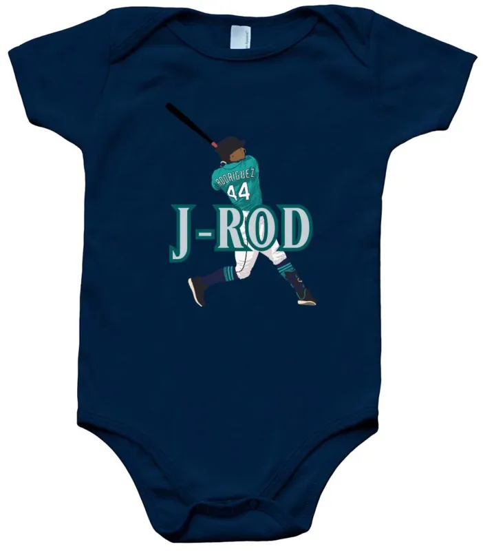 Baby-Onesie-Julio-Rodriguez-Seattle-Mariners-J-Rod-Creeper-Romper Baby Onesie Julio Rodriguez Seattle Mariners J-Rod Creeper Romper