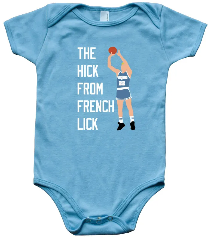 Baby-Onesie-Larry-Bird-Hick-From-French-Lick-Indiana-State-Boston-Celtic-Creeper-Romper Baby Onesie Larry Bird Hick From French Lick Indiana State Boston Celtic Creeper Romper