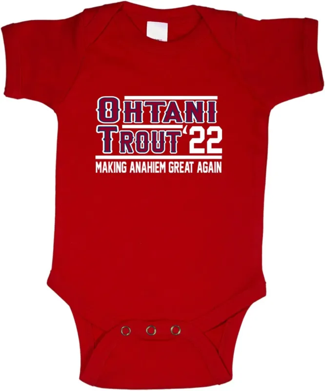 Baby-Onesie-Mike-Trout-Shohei-Ohtani-Anaheim-Los-Angeles-Angels-22-Creeper-Romper Baby Onesie Mike Trout Shohei Ohtani Anaheim Los Angeles Angels 22 Creeper Romper