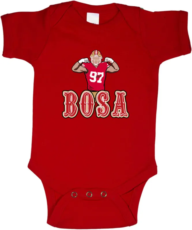 Baby-Onesie-Nick-Bosa-San-Francisco-49Ers-Bosa-Pic-Creeper-Romper Baby Onesie Nick Bosa San Francisco 49Ers Bosa Pic Creeper Romper
