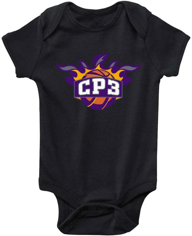 Baby-Onesie-Phoenix-Suns-Chris-Paul-Cp3-Logo-Creeper-Romper Baby Onesie Phoenix Suns Chris Paul Cp3 Logo Creeper Romper