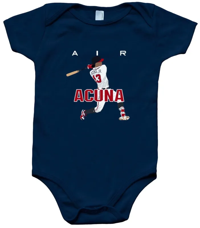 Baby-Onesie-Ronald-Acuna-Jr-Atlanta-Braves-Air-Creeper-Romper Baby Onesie Ronald Acuna Jr Atlanta Braves "Air" Creeper Romper
