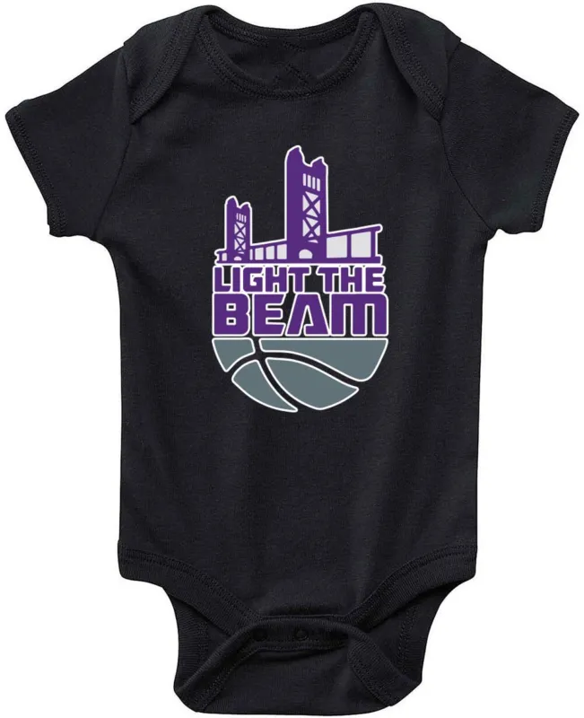 Baby-Onesie-Sacramento-Kings-Light-The-Beam-Creeper-Romper Baby Onesie Sacramento Kings Light The Beam Creeper Romper