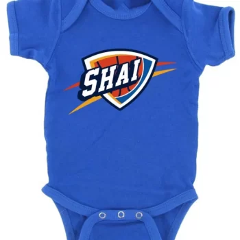 Baby Onesie Shai Gilgeous Alexander Sga Oklahoma City Thunder Creeper Romper