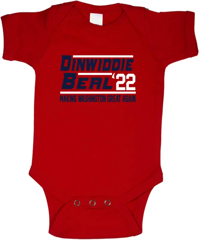 Baby-Onesie-Washington-Wizards-Spencer-Dinwiddie-Bradley-Beal-2022-Creeper-Romper Baby Onesie Washington Wizards Spencer Dinwiddie Bradley Beal 2022 Creeper Romper