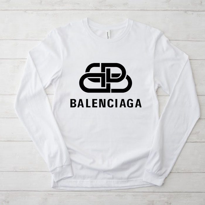 Balenciaga-BB-Logo-Luxury-Kid-Tee-Unisex-Longsleeve-Shirt-LTB0681 Balenciaga BB Logo Luxury Kid Tee Unisex Longsleeve Shirt LTB0681