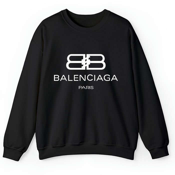 Balenciaga-BB-Paris-Logo-Luxury-Crewneck-Sweatshirt-CSTB0576 Balenciaga BB Paris Logo Luxury Crewneck Sweatshirt CSTB0576