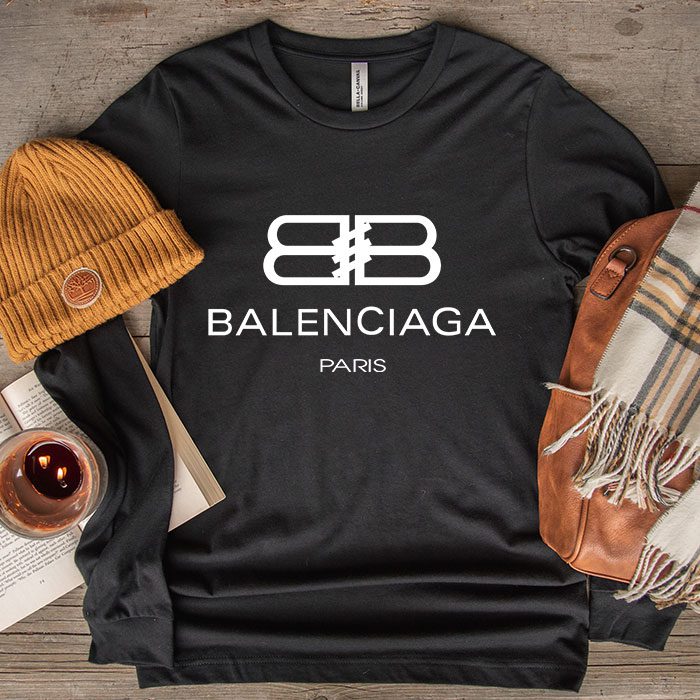 Balenciaga-BB-Paris-Logo-Luxury-Kid-Tee-Unisex-Longsleeve-Shirt-LTB0682-1