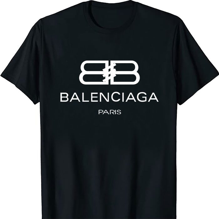 Balenciaga-BB-Paris-Logo-Luxury-Kid-Tee-Unisex-T-Shirt-TTB1708 Balenciaga BB Paris Logo Luxury Kid Tee Unisex T-Shirt TTB1708