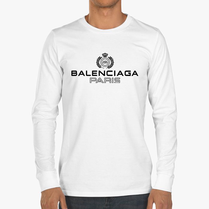 Balenciaga-Laurel-Paris-Logo-Luxury-Kid-Tee-Unisex-Longsleeve-Shirt-LTB0677-3