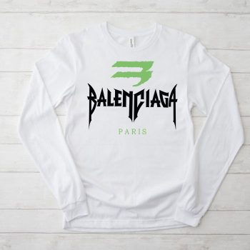 Balenciaga Paris Metal Logo Kid Tee Unisex Longsleeve Shirt LTB0692
