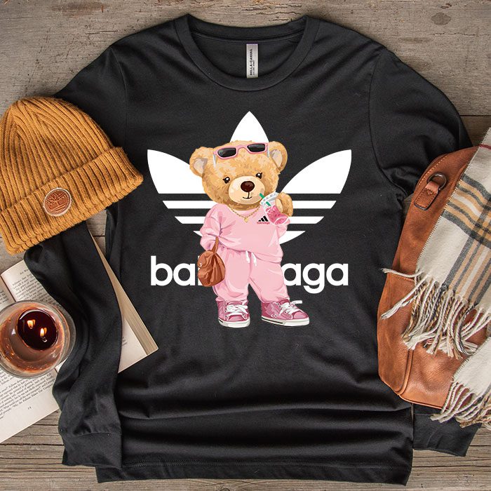Balenciaga-x-Adidas-Teddy-Bear-Logo-Kid-Tee-Unisex-Longsleeve-Shirt-LTB0708-1