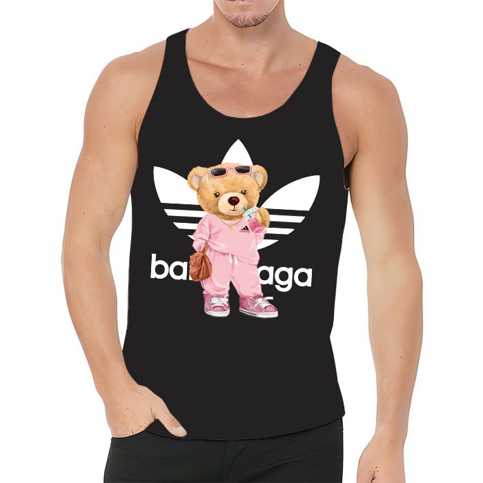 Balenciaga-x-Adidas-Teddy-Bear-Logo-Unisex-Tank-Top-TTTB0849-3