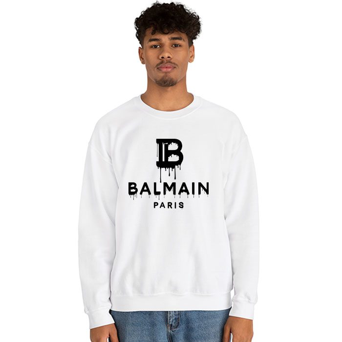 Balmain-Drip-Logo-Crewneck-Sweatshirt-CSTB0895-2