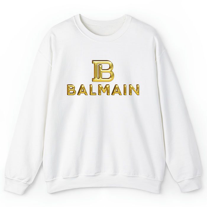Balmain-Gold-Logo-Luxury-Crewneck-Sweatshirt-CSTB0896-1