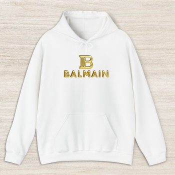Balmain Gold Logo Luxury Unisex Pullover Hoodie HTB1131