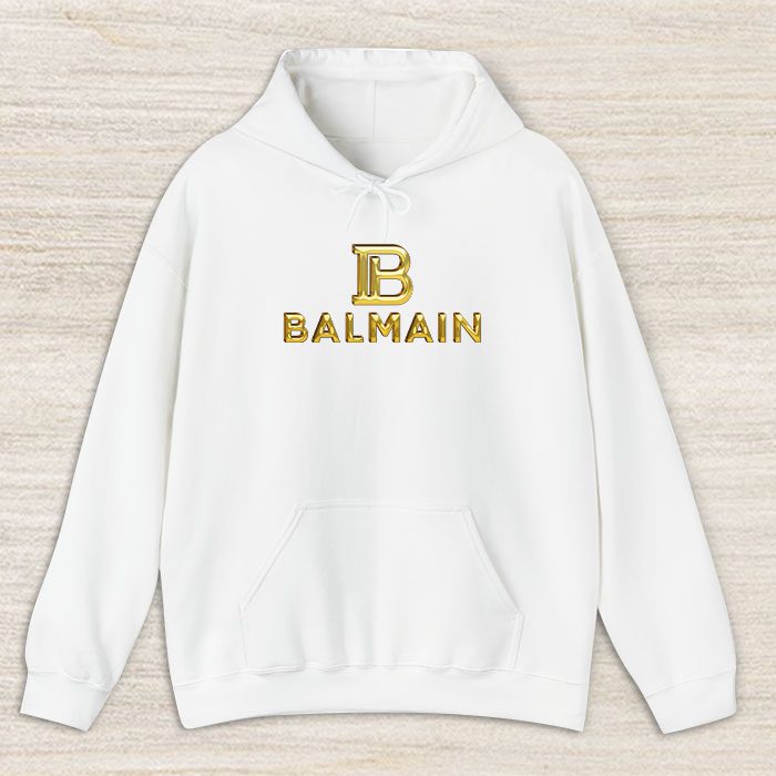 Balmain-Gold-Logo-Luxury-Unisex-Pullover-Hoodie-HTB1131 Balmain Gold Logo Luxury Unisex Pullover Hoodie HTB1131