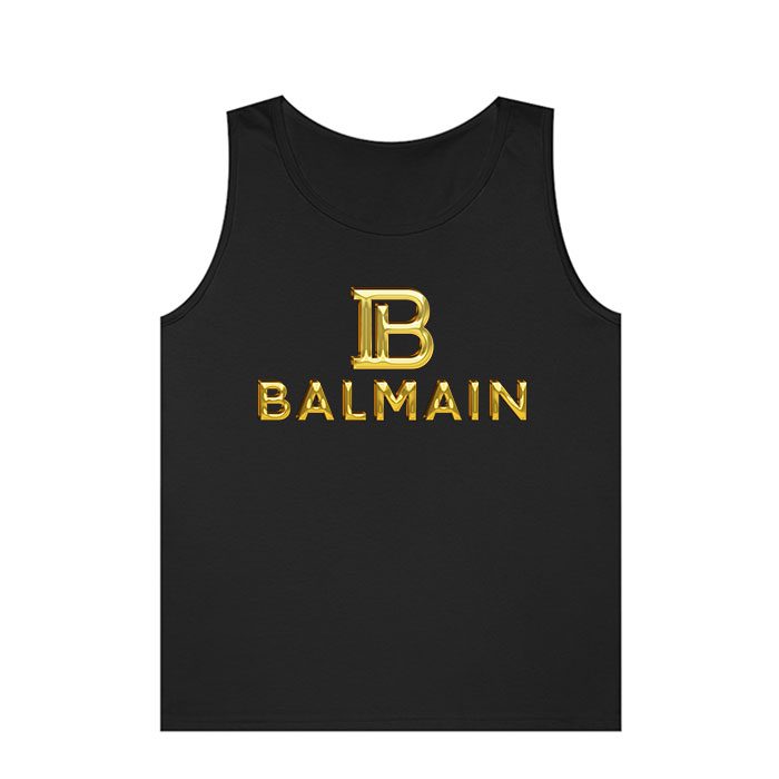 Balmain-Gold-Logo-Luxury-Unisex-Tank-Top-TTTB1018-1
