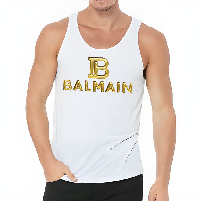 Balmain-Gold-Logo-Luxury-Unisex-Tank-Top-TTTB1018-3