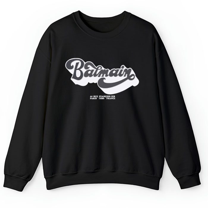 Balmain-Paris-70S-Crewneck-Sweatshirt-CSTB0883 Balmain Paris 70S Crewneck Sweatshirt CSTB0883