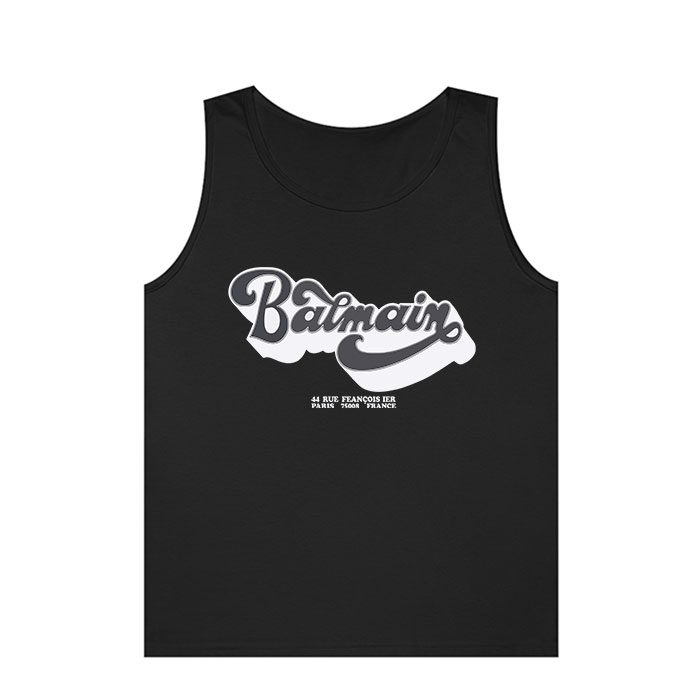Balmain-Paris-70S-Unisex-Tank-Top-TTTB1005 Balmain Paris 70S Unisex Tank Top TTTB1005